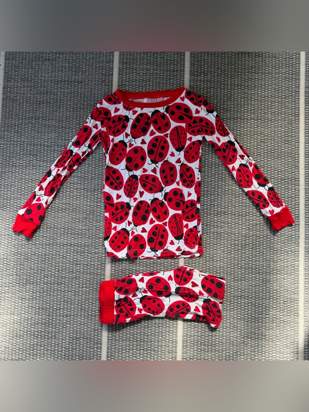 Little Sleepies Love Bug Bamboo Viscose Two Piece Pajama Set, 4T